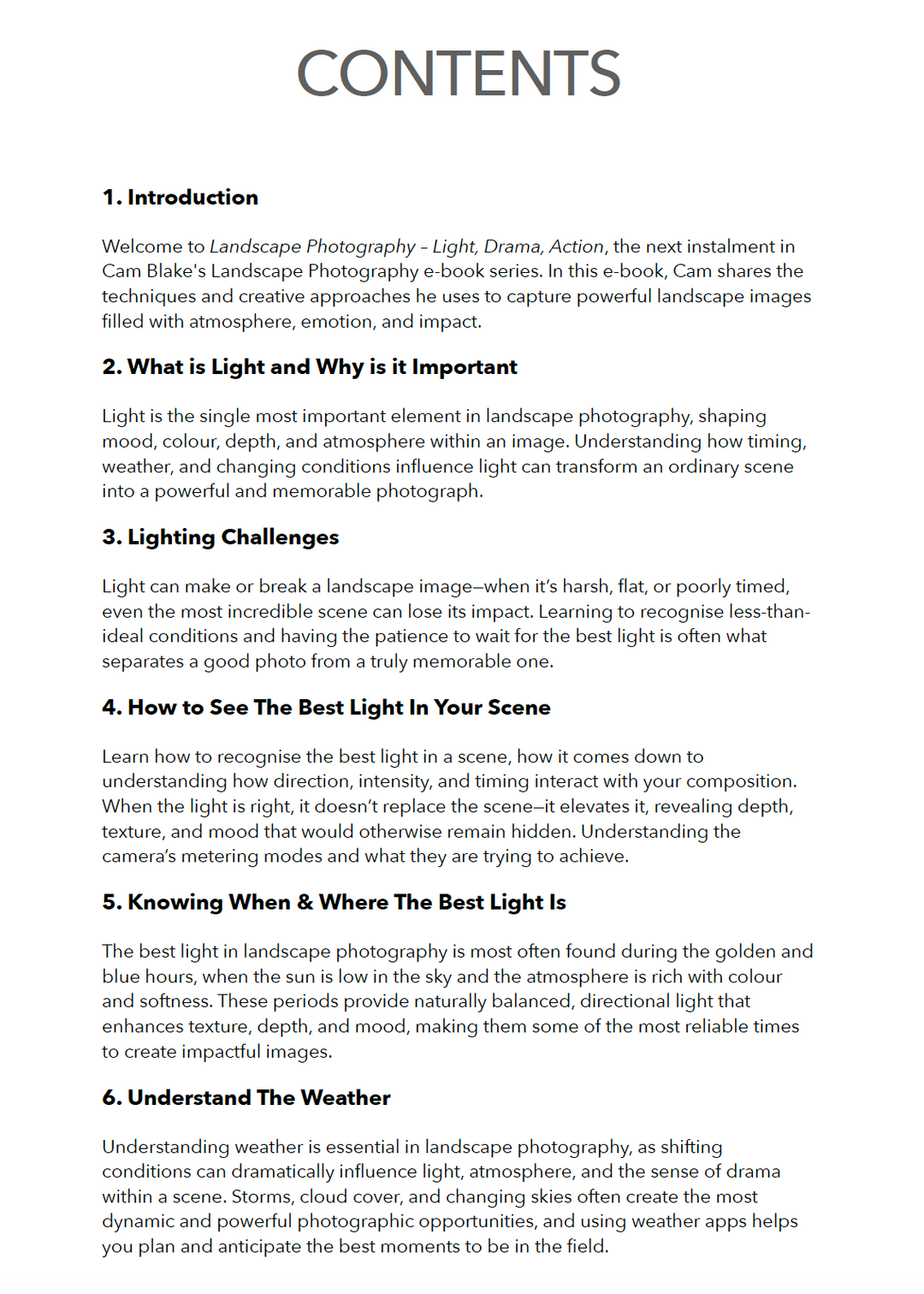 Landscape Photography e-Book - Light, Drama, Action!!!