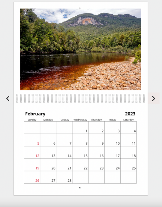 Franklin River - 2023 Calendar (A4)