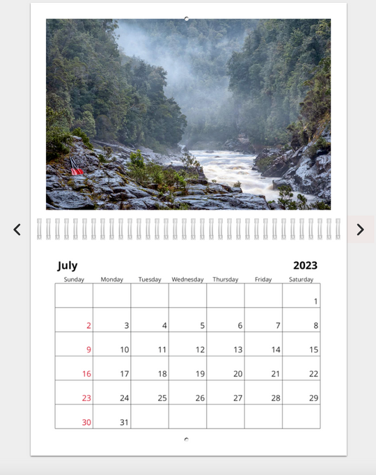 Franklin River - 2023 Calendar (A4)